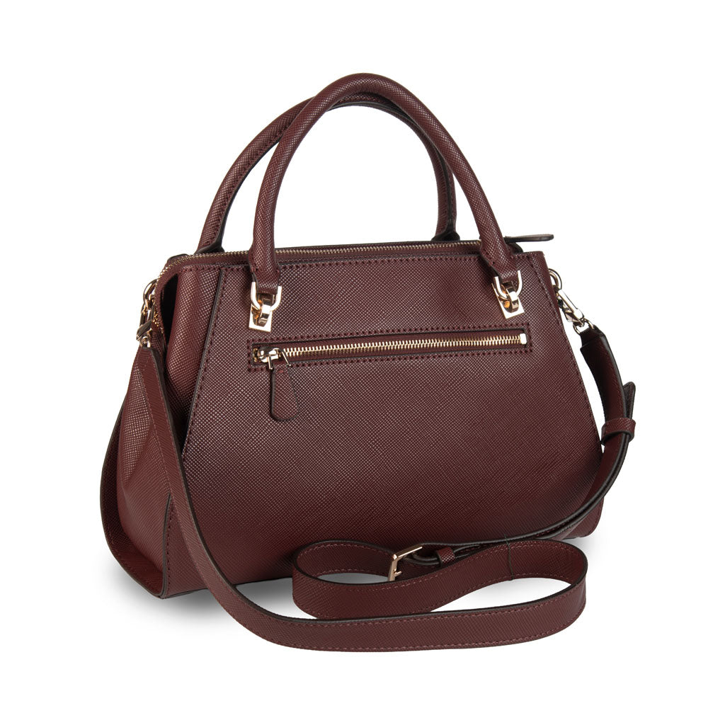 BORSA DONNA GUESS MOD. "NOELLE" SAFFIANO - COL. BURGUNDY