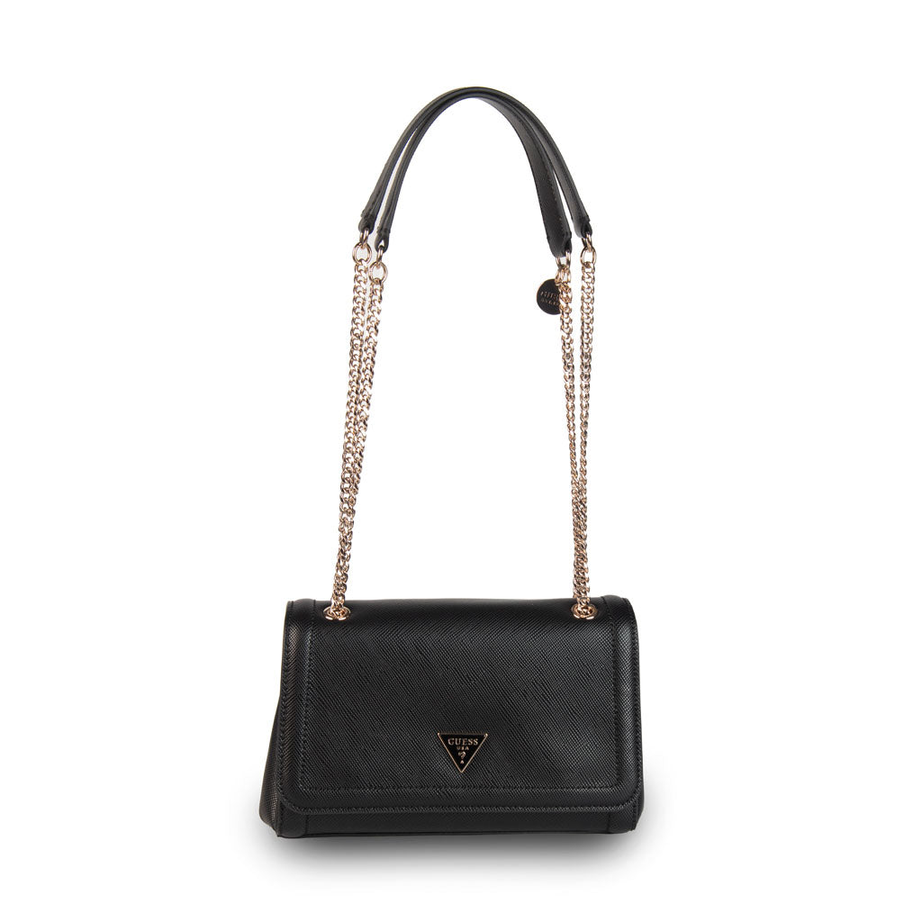 MINI TRACOLLA DONNA GUESS MOD. "NOELLE" SAFFIANO - COL. NERO