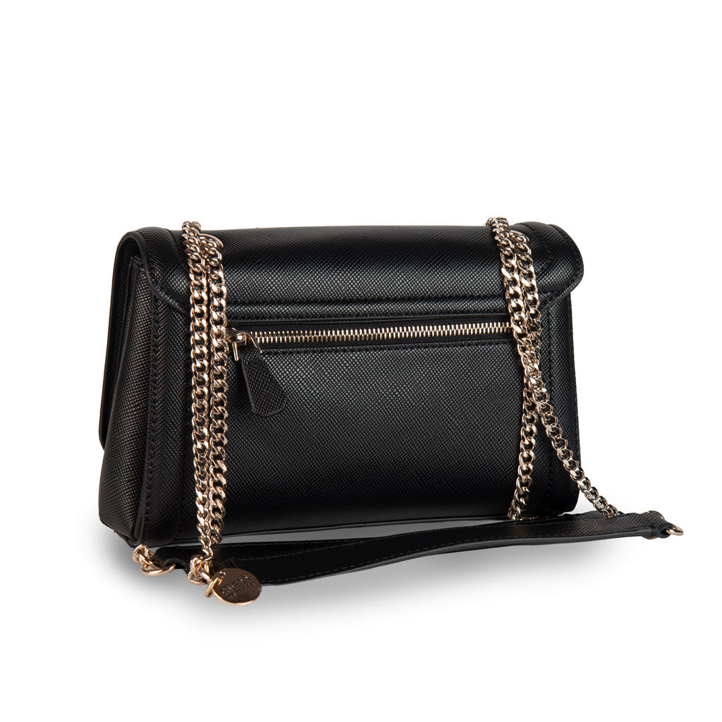 MINI TRACOLLA DONNA GUESS MOD. "NOELLE" SAFFIANO - COL. NERO