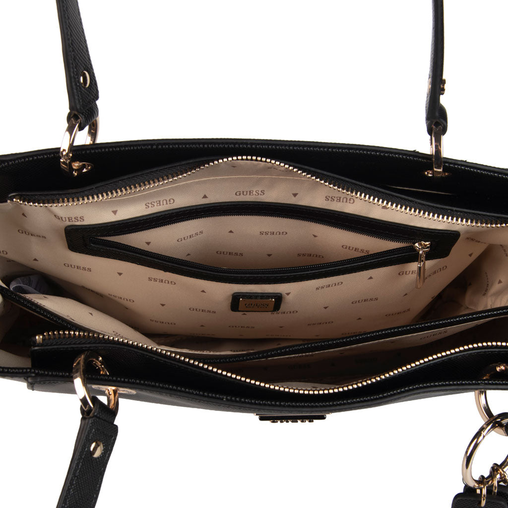SHOPPER DONNA GUESS MOD. "NOELLE" SAFFIANO - COL. NERO
