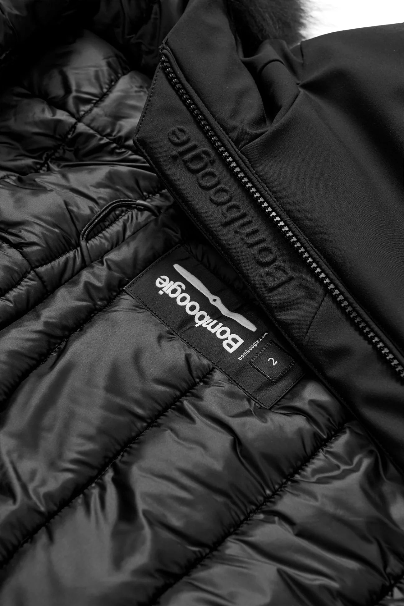 GIACCA DONNA BOMBOOGIE SLIM CON PELLICCIA REMOVIBILE - COL. NERO