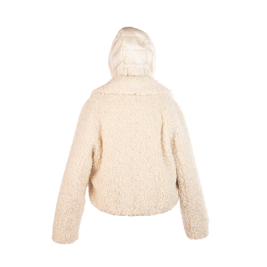 CAPPOTTO CORTO DONNA BOMBOOGIE ECOPELLICCIA EFFETTO AGNELLINO - Colori disponibili: 2