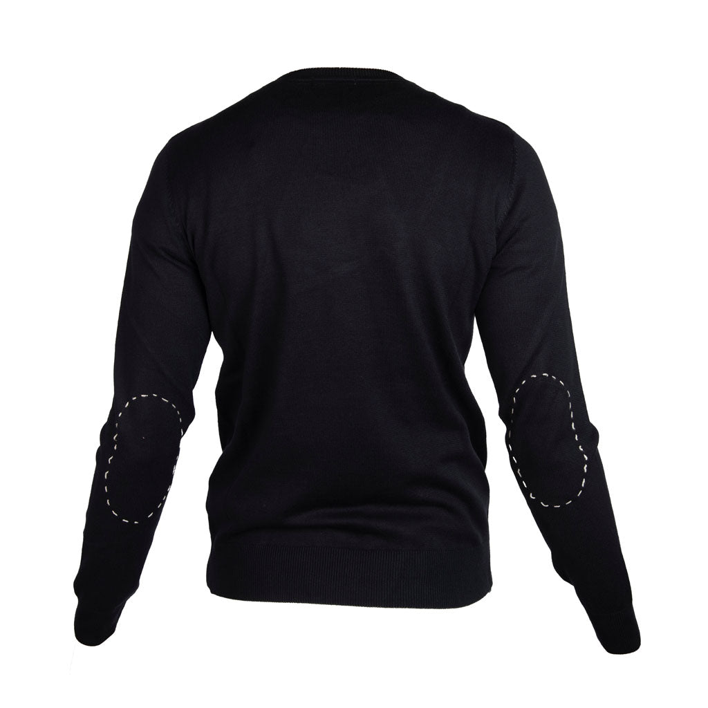 MAGLIA GIROCOLLO UOMO SEINSE CON RICAMI A CONTRASTO - Colori disponibili: 2