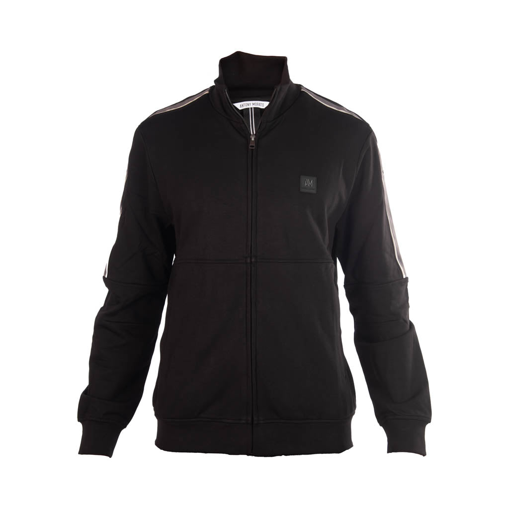 FELPA ANTONY MORATO REGULAR FIT IN TESSUTO MORBIDO CON PATCH - COL. NERO