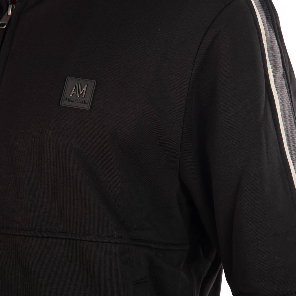 FELPA ANTONY MORATO REGULAR FIT IN TESSUTO MORBIDO CON PATCH - COL. NERO
