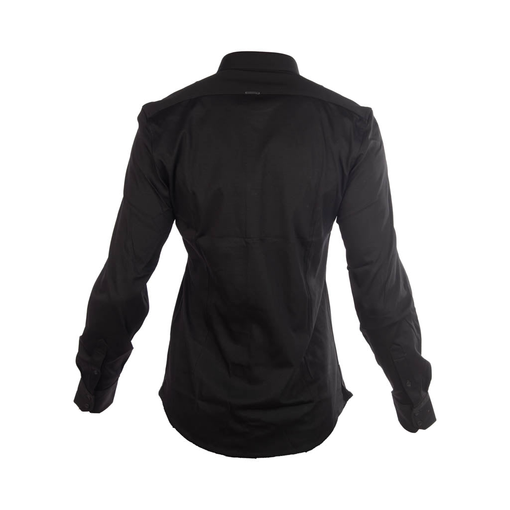 CAMICIA ANTONY MORATO SLIM FIT CON COLLO NAPOLI IN COTONE - COL. NERO