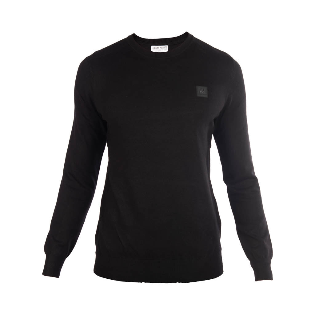 MAGLIA ANTONY MORATO GIROCOLLO IN VISCOSA MORBIDA - COL. NERO