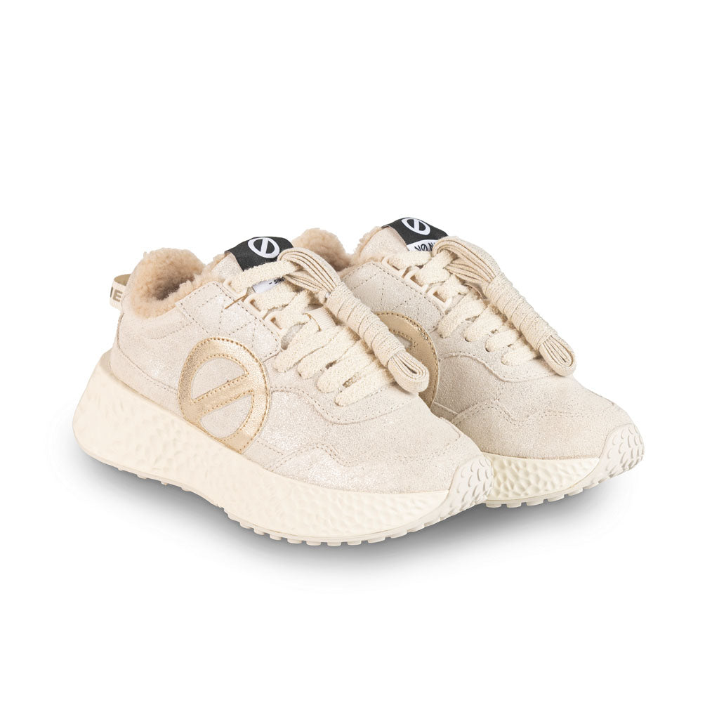 SNEAKERS DONNA NO NAME MOD. "CARTER" IN PELLE SCAMOSCIATA CON PELLICCIOTTO INTERNO - COL. DOVE