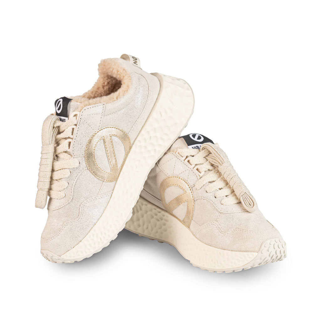 SNEAKERS DONNA NO NAME MOD. "CARTER" IN PELLE SCAMOSCIATA CON PELLICCIOTTO INTERNO - COL. DOVE