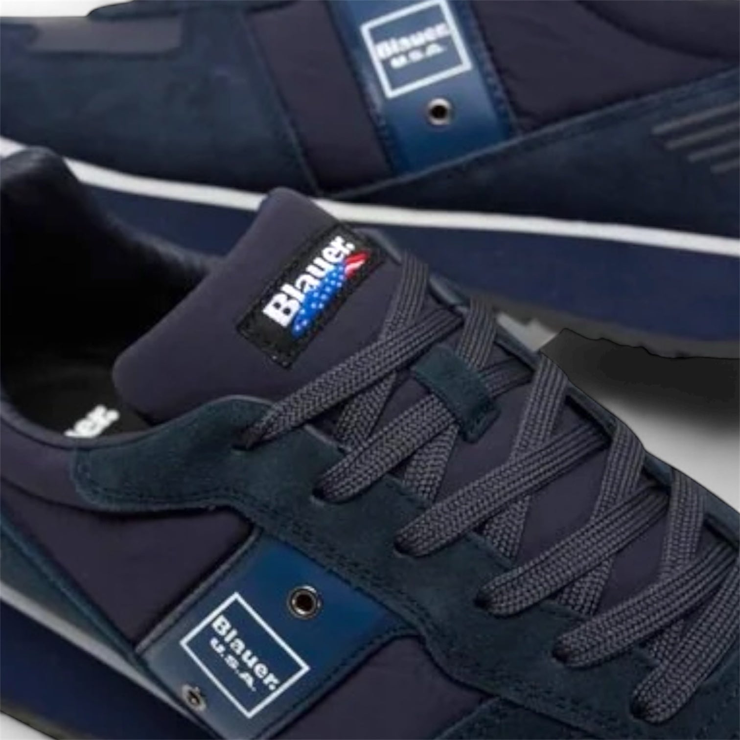 SNEAKERS UOMO BLAUER MOD. "TOKYO" - COL. BLU OMBRA