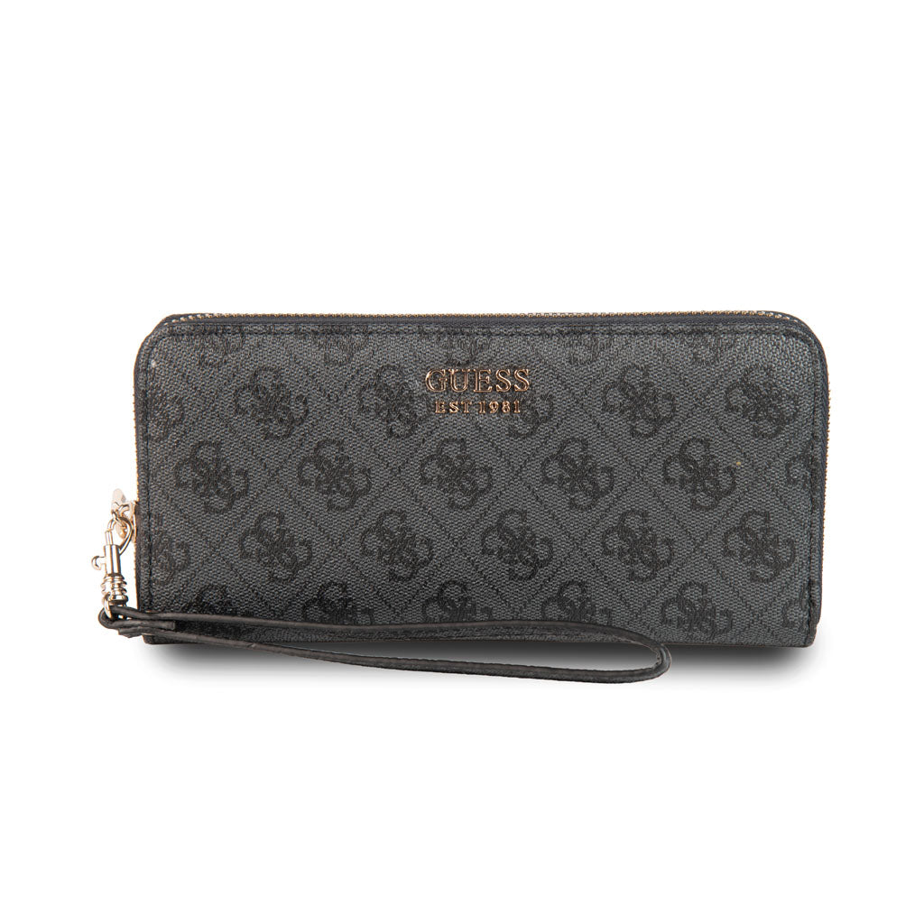 PORTAFOGLIO DONNA GUESS MOD. "BRENTON" IN ECOPELLE - COL. COAL