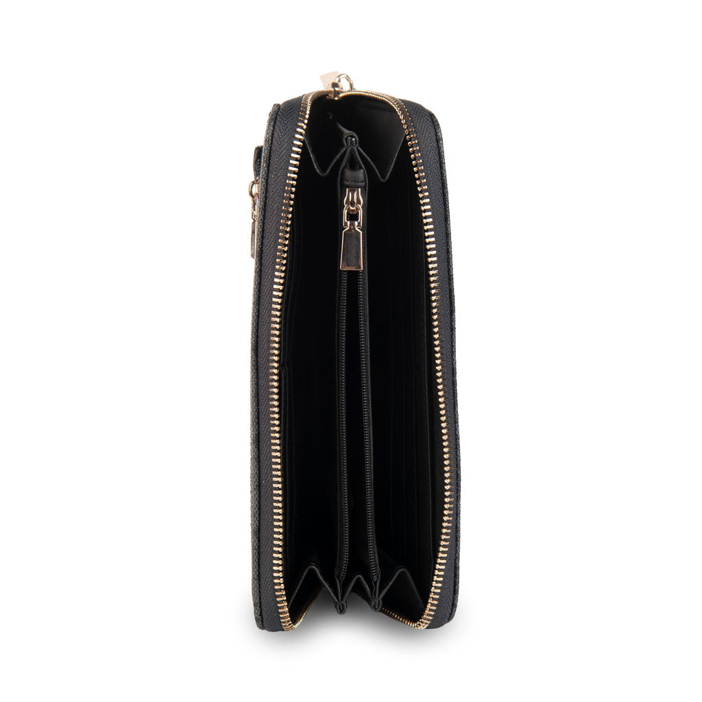 PORTAFOGLIO DONNA GUESS MOD. "BRENTON" IN ECOPELLE - COL. COAL