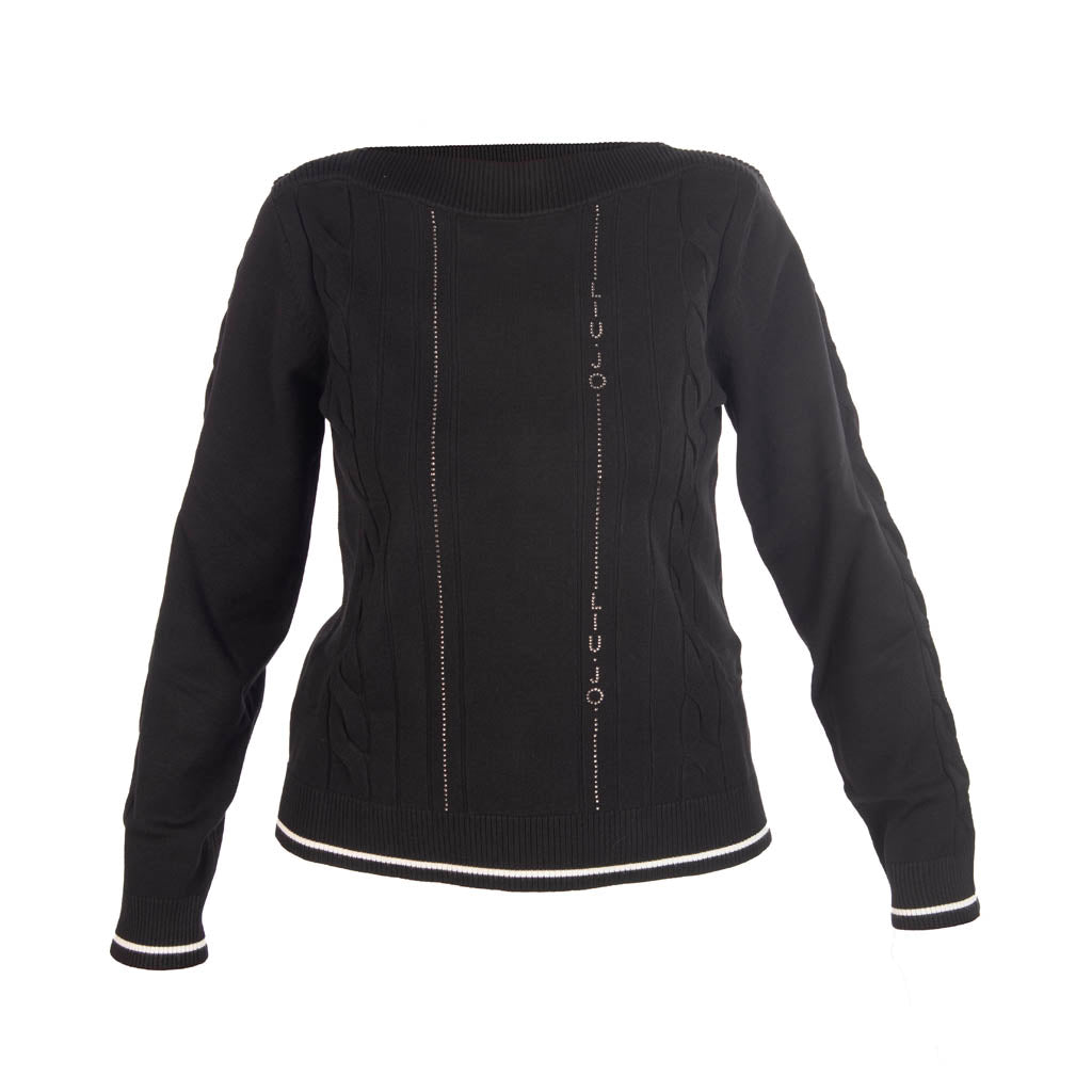 MAGLIA DONNA LIU JO CON PROFILI A CONTRASTO - Colori disponibili: 2