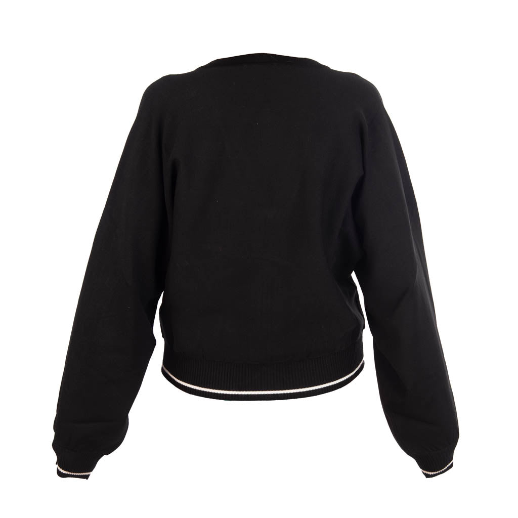 CARDIGAN DONNA LIU JO CON ZIP E STRASS - COL. NERO