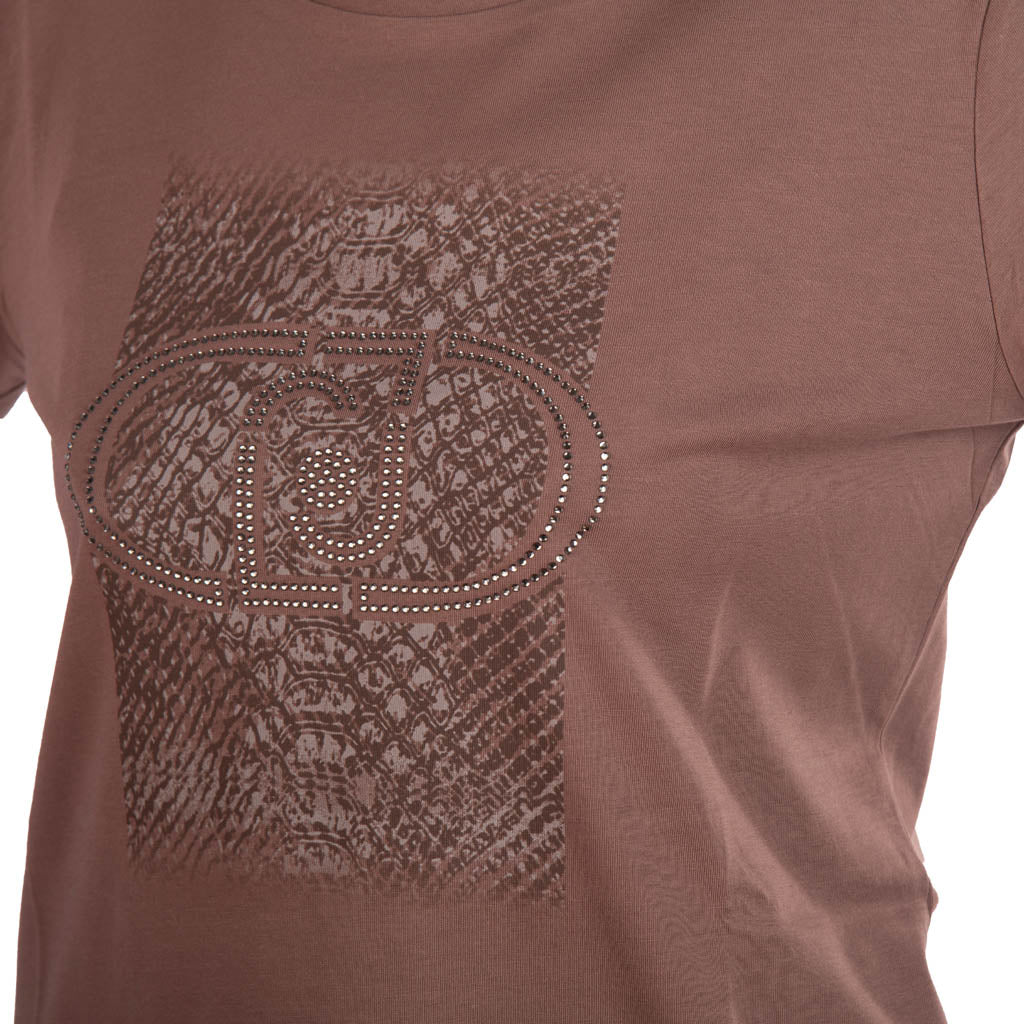 T-SHIRT DONNA LIU JO CON LOGO FRONTALE IN COTONE - COL. GLACE