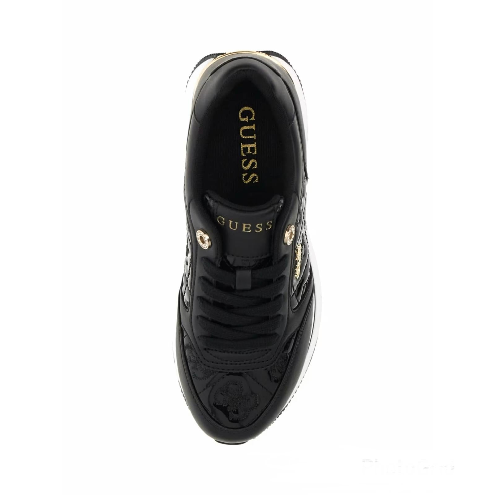 SCARPE RUNNER DONNA GUESS CAMRIO IN ECOPELLE 4G LOGO - COL. NERO