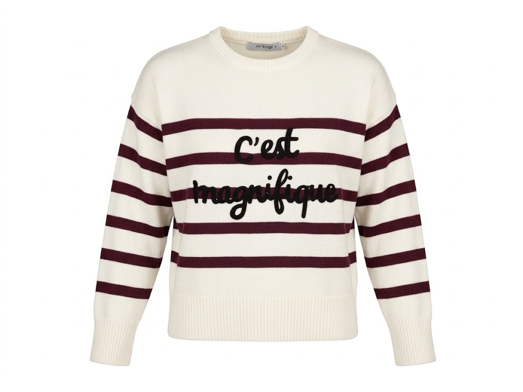 MAGLIA DONNA ARTIGLI IN MISTO VISCOSA "C'EST MAGNIFIQUE" - COL. AVORIO / VINO