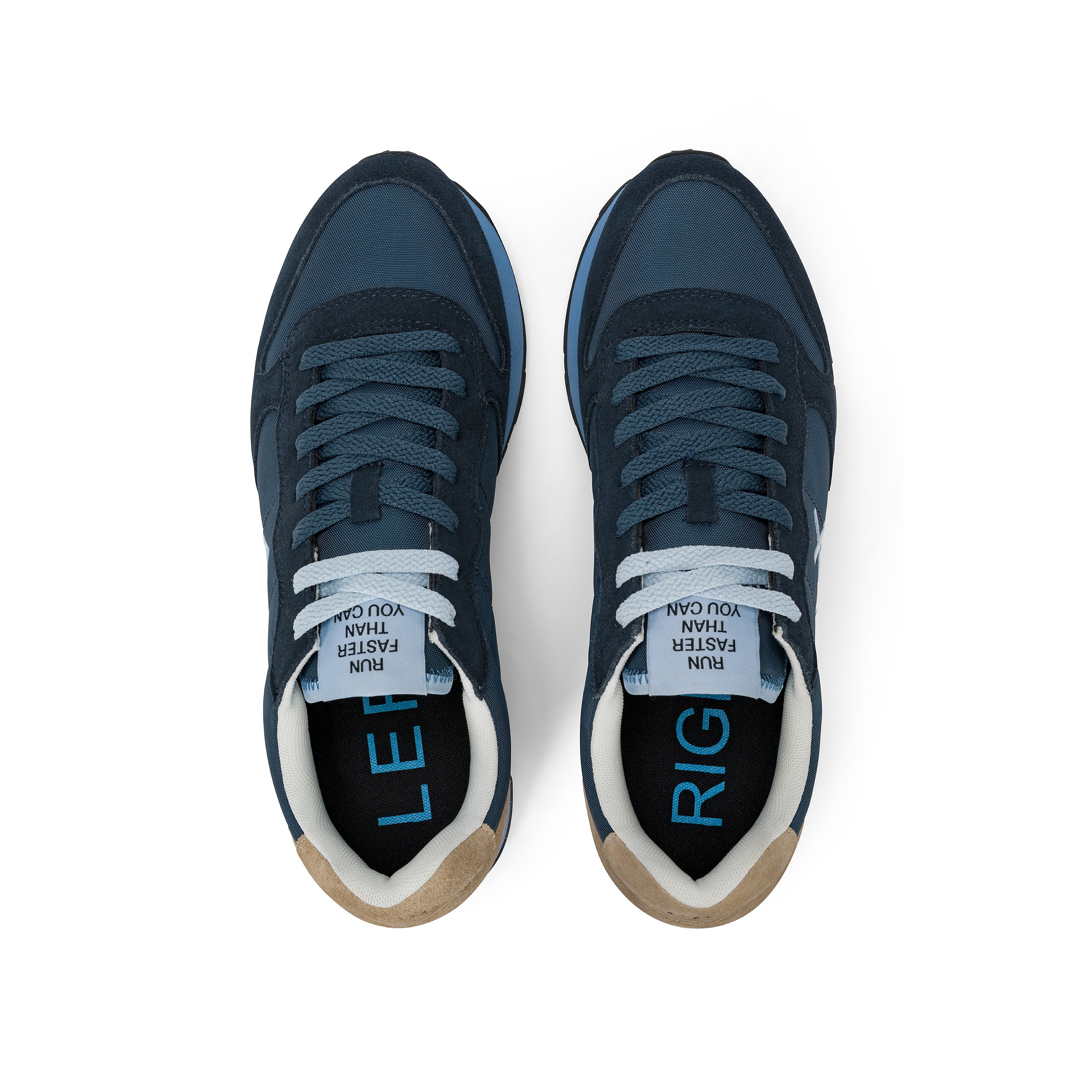 SNEAKERS UOMO SUN68 MOD. "TOM MULTICOLOR" IN SUEDE E NYLON - COL. BLU NAVY