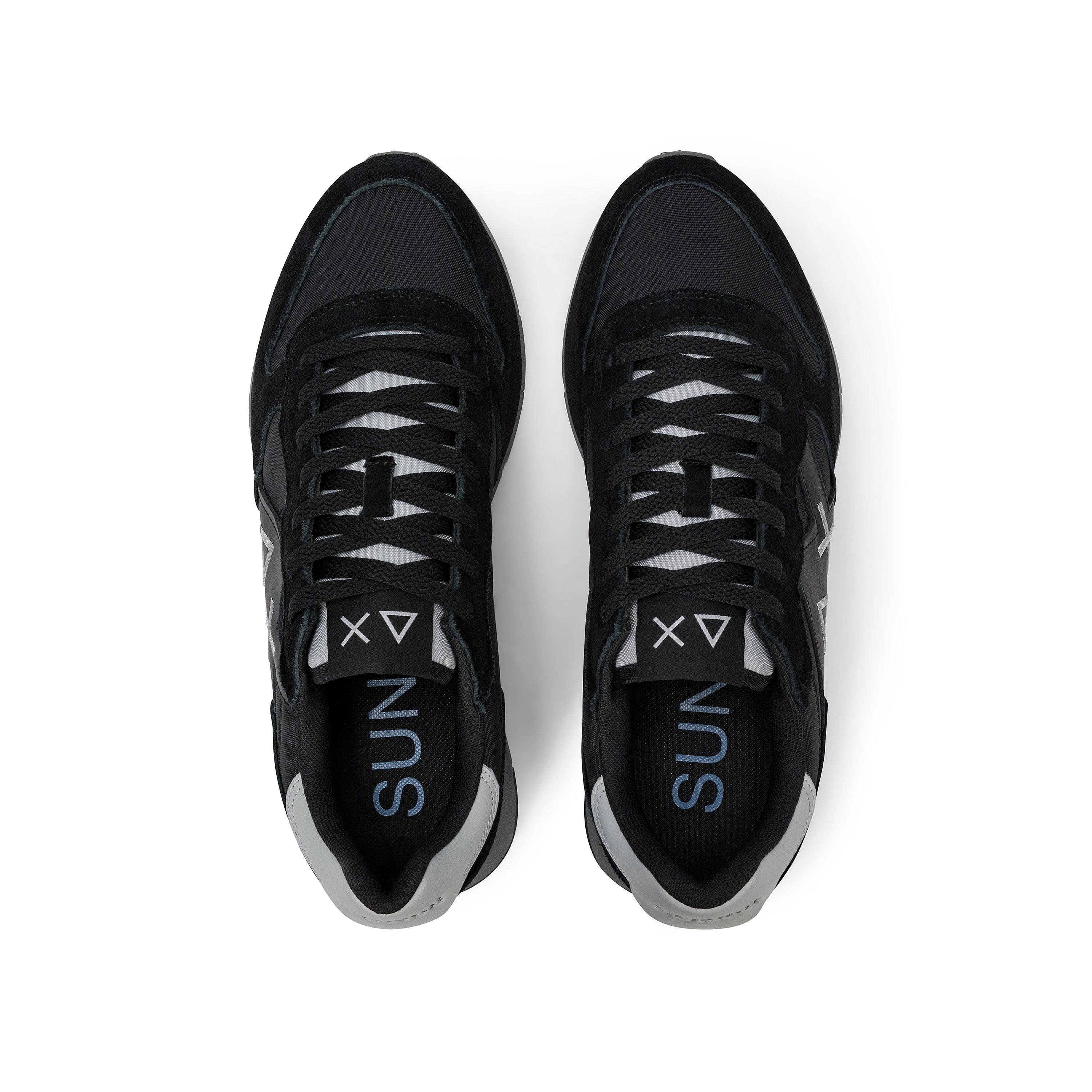 SNEAKERS UOMO SUN68 MOD. "JAKI 2.0 SOLID" IN SUEDE E NYLON - COL. NERO