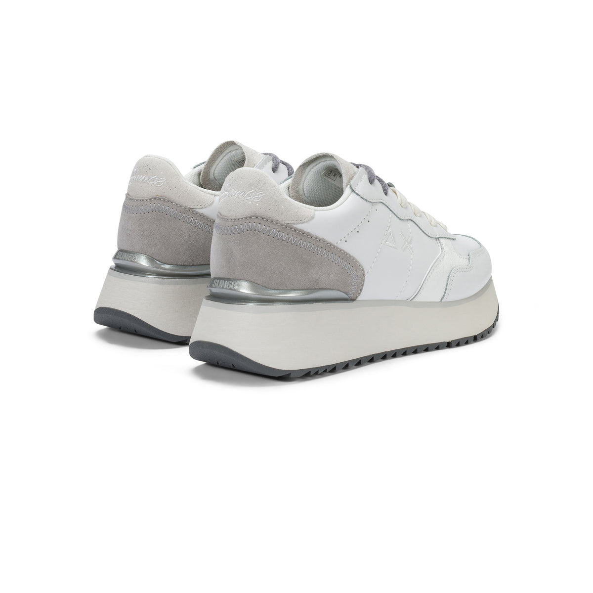 SNEAKERS DONNA SUN68 MOD. "BIG ALLY" IN PELLE - COL. BIANCO