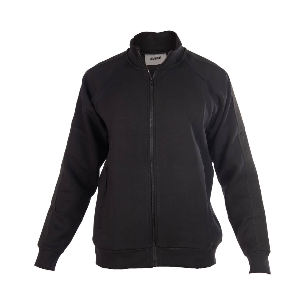 FELPA UOMO GUESS IN SCUBA CON ZIP INTERA - COL. NERO